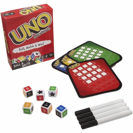 24353 Mattel Uno Roll & Write Dice Game