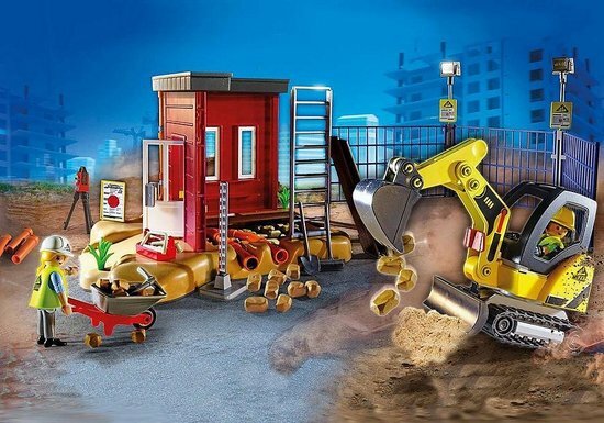 70443 PLAYMOBIL City Action Mini graafmachine met bouwonderdeel 