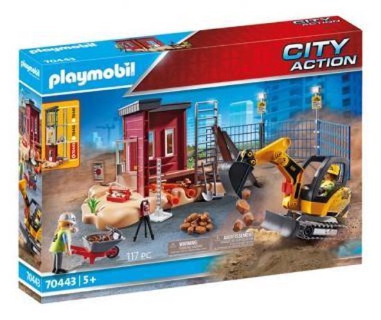 70443 PLAYMOBIL City Action Mini graafmachine met bouwonderdeel 