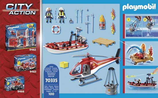 70335 PLAYMOBIL City Action Brandweermissie met helikopter en boot