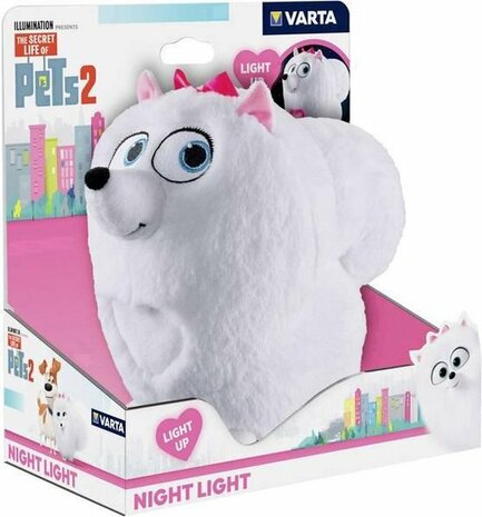 88112  Varta The Secret Life of Pets 2  Babynachtlamp Vrijstaand Roze/ Wit