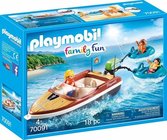 70091 PLAYMOBIL Family Fun Motorboot met funtubes