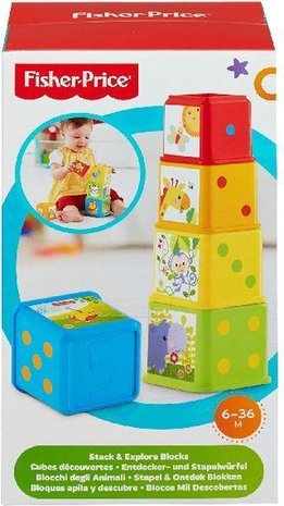 37807 Fisher-Price Stapel en Leer Blokken