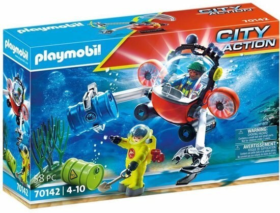 70142 PLAYMOBIL City Action Redding op zee: omgevingsmissie met duikboot