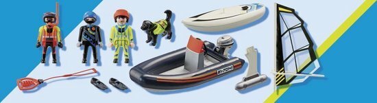 70141 PLAYMOBIL City Action Redding op zee: redding met poolglijder met rubberen sleepboot