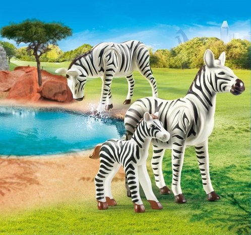 70356 PLAYMOBIL Family Fun 2 zebra's met baby