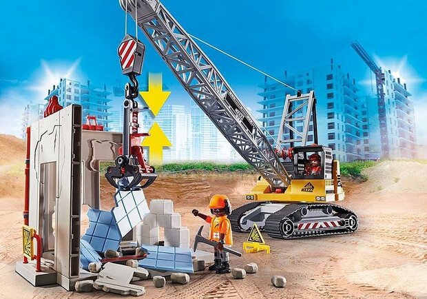 70442 PLAYMOBIL City Action Kabelgraafmachine met bouwonderdeel