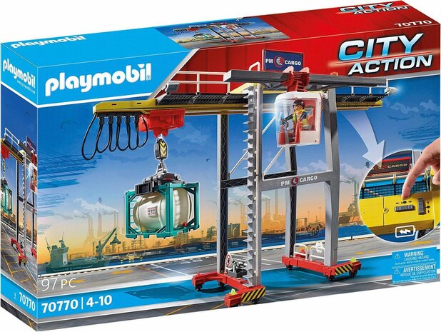 70770 PLAYMOBIL City Action Cargo Portaalkraan met containers