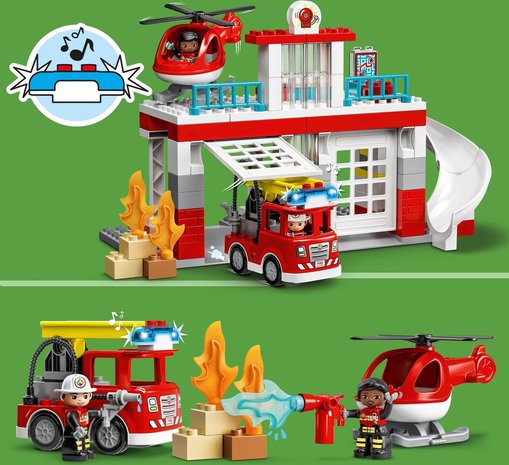 10970 LEGO DUPLO Brandweerkazerne & Helikopter