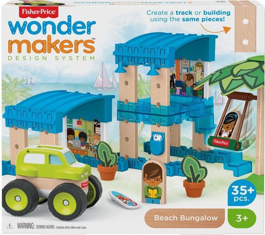 62761 Fisher-Price Wonder Makers Huis - Houten Bouwset