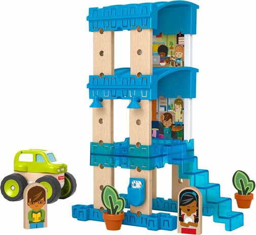 62761 Fisher-Price Wonder Makers Huis - Houten Bouwset