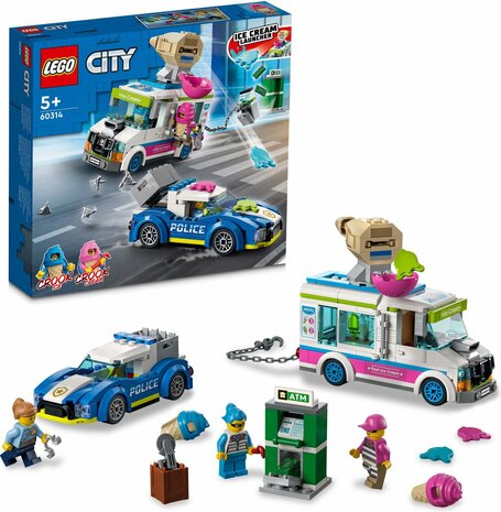 60314 LEGO City IJswagen Politieachtervolging