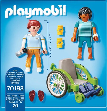 70193 PLAYMOBIL City Life Patient in rolstoel