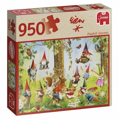 82122 Jumbo Puzzel Rien Poortvliet Playfull Gnomes 950 stukjes