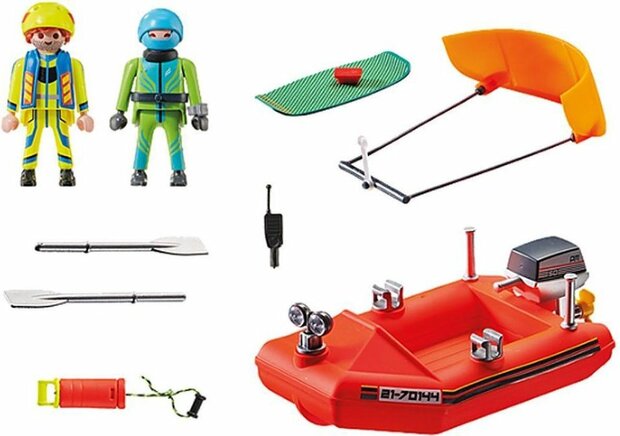 70144 PLAYMOBIL City Action Redding op zee: kitesurfersredding met boot 