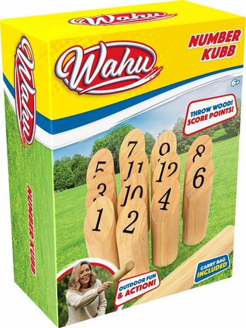 55449 Goliath Wahu Numbers Kubb Werpspel Hout