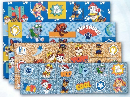 38540 Paw Patrol Sticker Set van 65 stickers Blauw