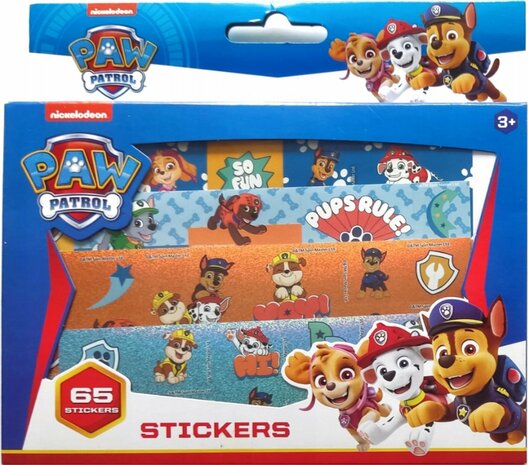 38540 Paw Patrol Sticker Set van 65 stickers Blauw