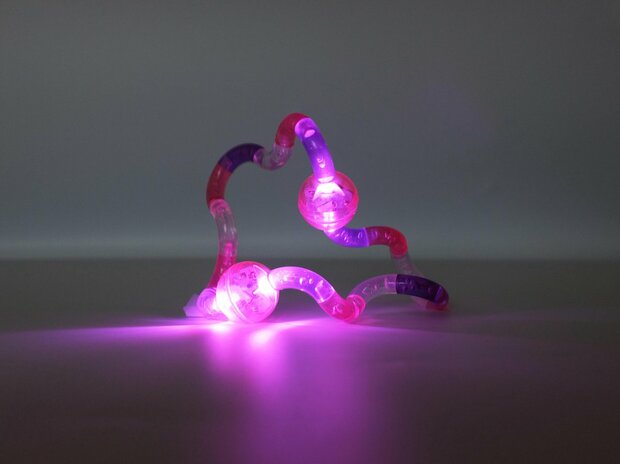 01809 Tangle Toys Atomic 2x LED The Original Fidget Roze/Paars