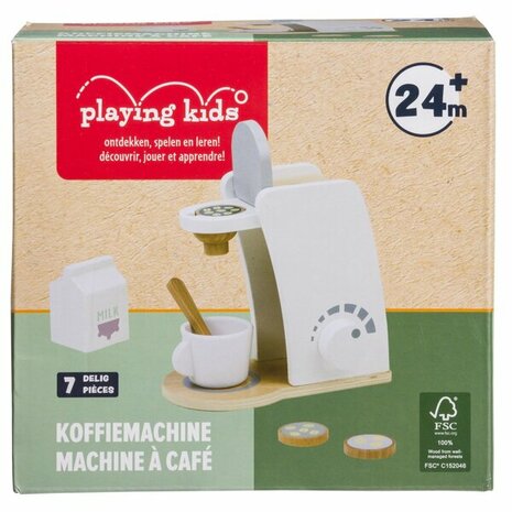 37913 Playing Kids Houten Koffiemachine