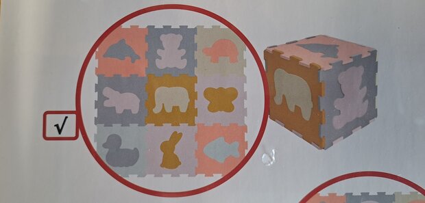 36950 Playing Kids Vloerpuzzel Terra Dieren Foam