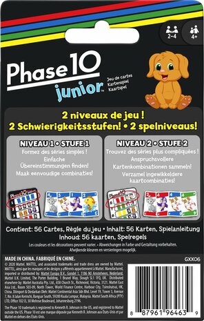 64639 Mattel Phase 10 Junior  Kaartspel