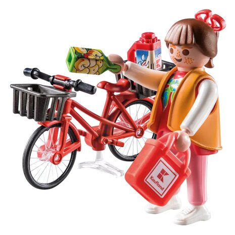 71390 Playmobil City Life Klant op fiets bij supermarkt