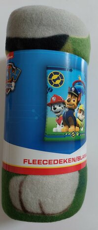 35294 Paw Patrol Fleecedeken 100x150cm  Blauw/groen