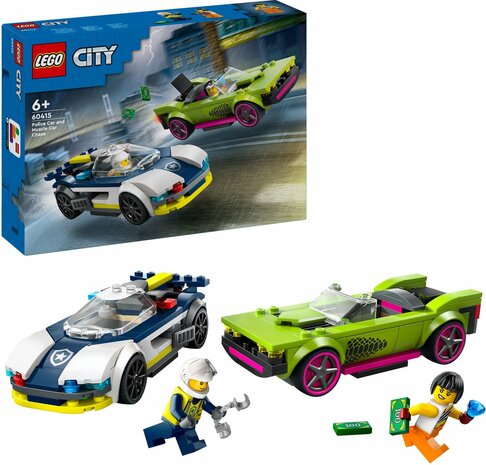 60415 LEGO City Politiewagen en snelle autoachtervolging