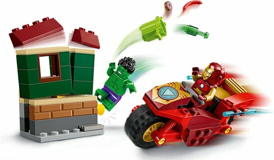 76287 LEGO Marvel Iron Man met motor en de Hulk