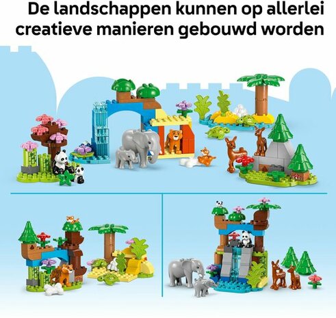 10446 LEGO DUPLO Stad 3-in-1 families van wilde dieren