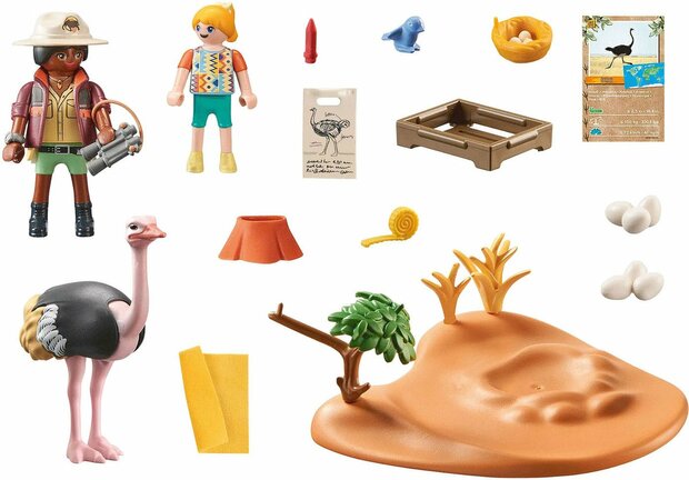 71296 PLAYMOBIL Wiltopia Op bezoek bij papa struisvogel
