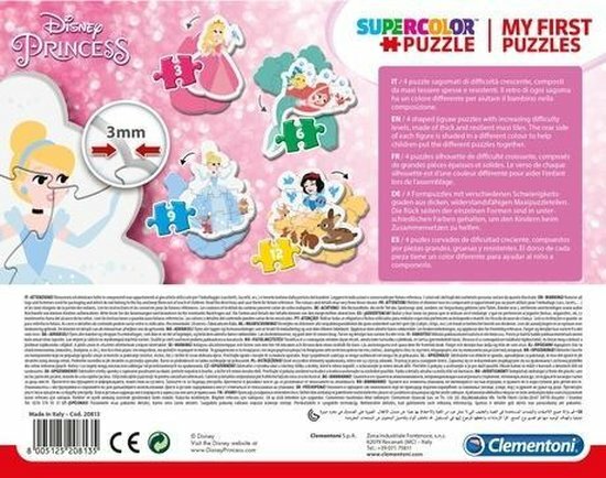 20813 Clementoni Disney Princess My First Puzzel 4 Puzzels