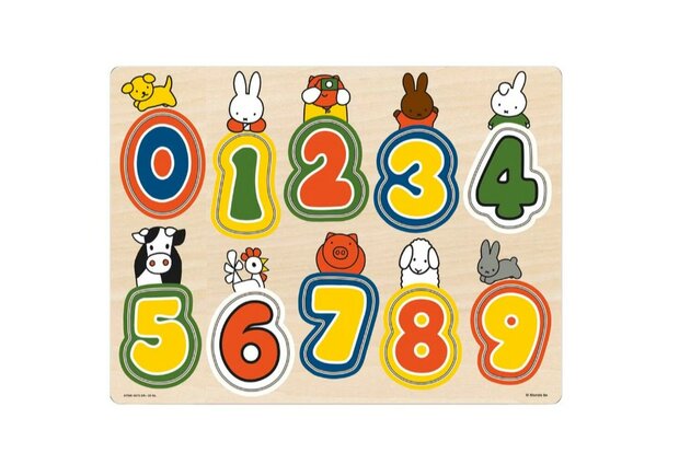 70858 Nijntje Houten Cijferpuzzel   