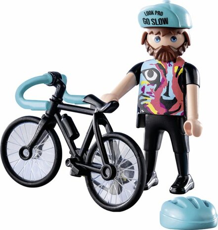 71478 PLAYMOBIL Special Plus Wielrenner Paul met fiets en helm.