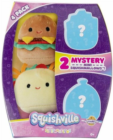 94532 Squishville Squishmallow 4-Pack 5cm figuren assorti