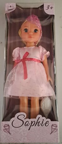 19517 Prinsessen Pop Sophie IJsprinsessen Pop Roze Jurk