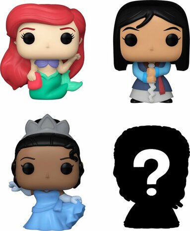30273 Funko Bitty Pop! Ariel, Mulan, Tiana and mystery chase 2cm