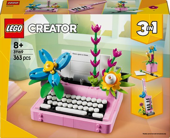 31169 LEGO Creator 3in1 Typemachine met bloemen