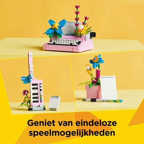 31169 LEGO Creator 3in1 Typemachine met bloemen
