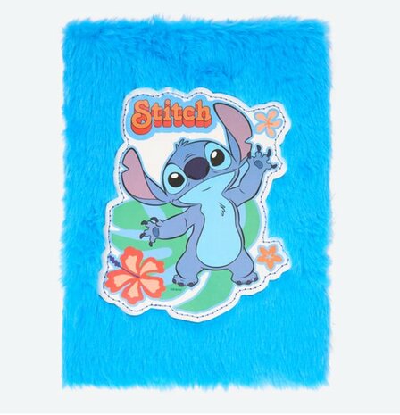 27770 Disney Stitch Pluche Notitieboek A5 Licht Blauw