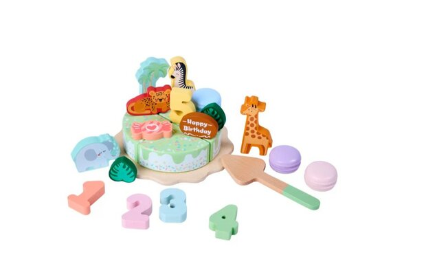 23269 Playing Kids Houten Jungle Verjaardagstaart