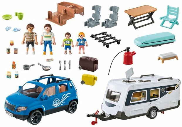 71423 PLAYMOBIL Family Fun Caravan met auto