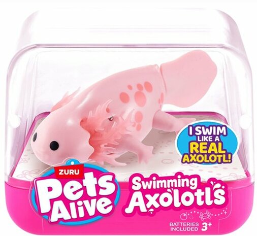 46061 Pets Alive Swimming Axolotls Zwemt Automatisch Zalm/roze
