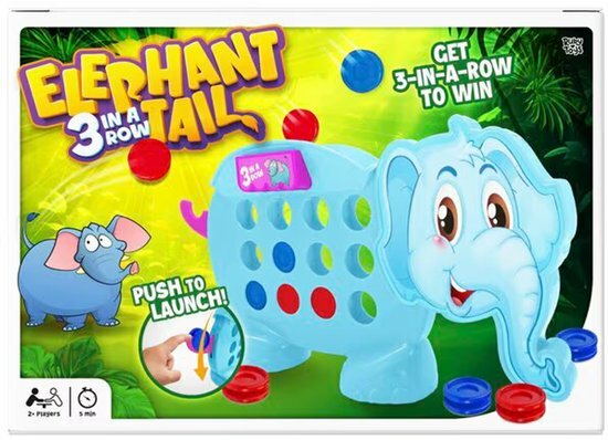 16236 RubyToys Elephant Tail 3-Op-Een-Rij