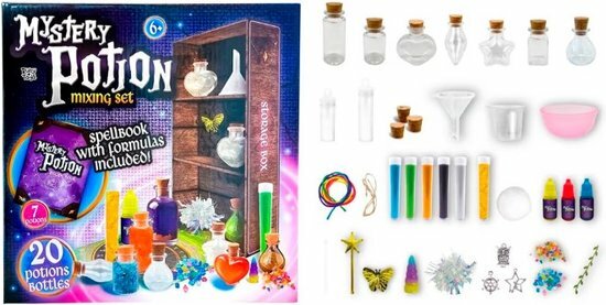 15376 Mystery Potion Mixing Set  20 Toverdrankflesjes, 7 Verschillende Toverdrankjes  incl. Recepten en Toverboek