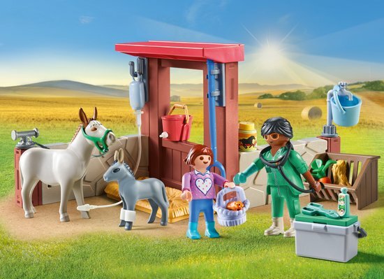 71471 PLAYMOBIL Starter Pack Boerderij dierenarts met de ezels