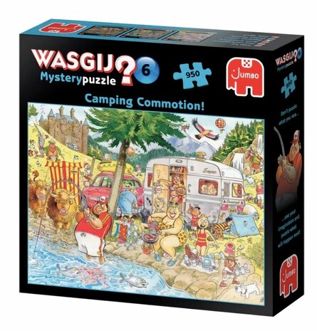 05348 Jumbo Puzzel wasgij Mystery6 Camping Commotion 950 stukjes