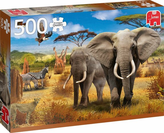 88026 Jumbo Puzzel Premium Collection Puzzel African Savannah 500 stukjes
