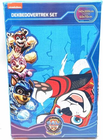 05025 Paw Patrol Chase Dekbedovertrek & Kussensloop 140x200 cm & 60x70 cm